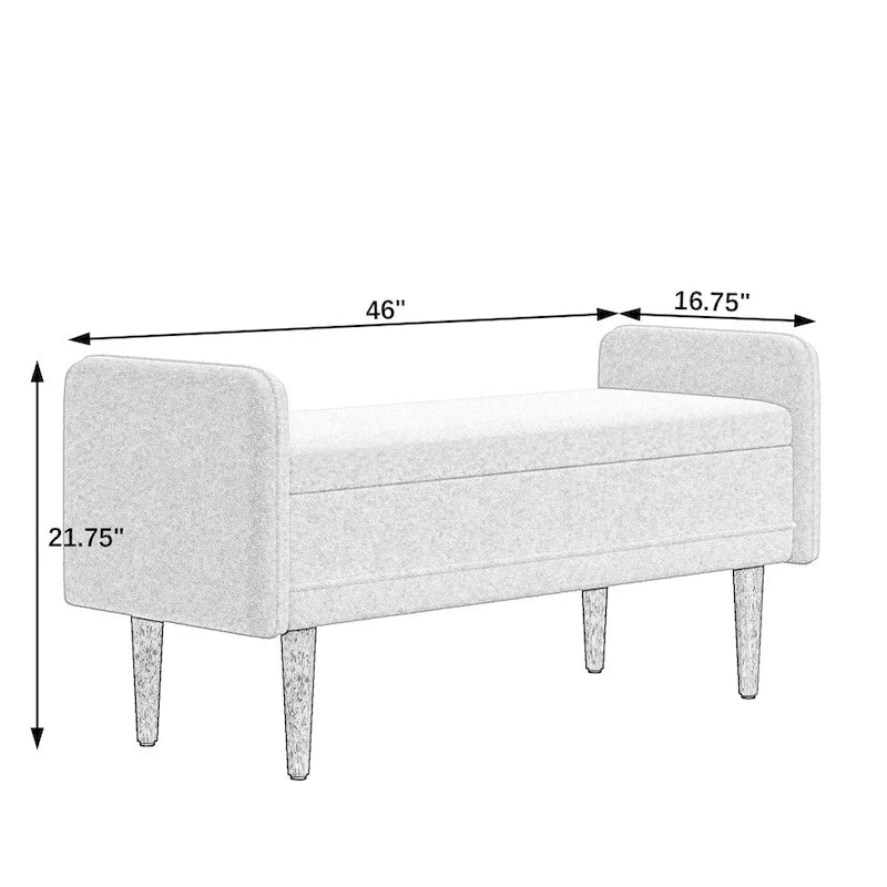 Pouffe de Rangement en Velours Teddy, avec Espace de Rangement, Adapté aux Appartements