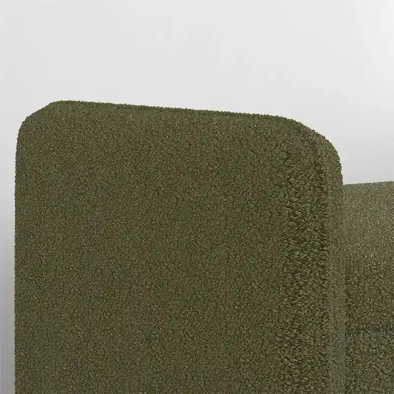 Pouffe de Rangement en Velours Teddy, avec Espace de Rangement, Adapté aux Appartements