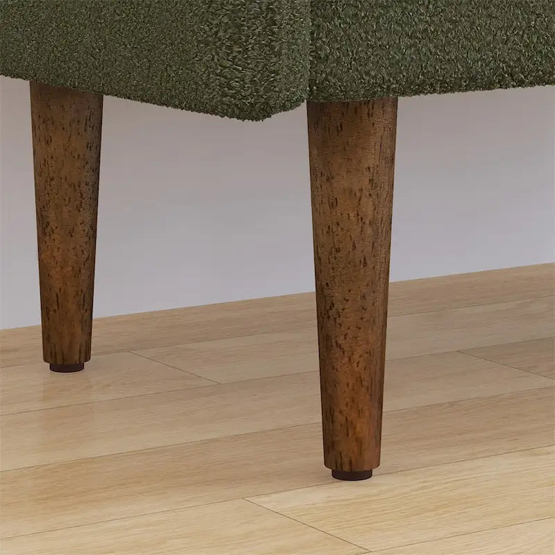 Pouffe de Rangement en Velours Teddy, avec Espace de Rangement, Adapté aux Appartements
