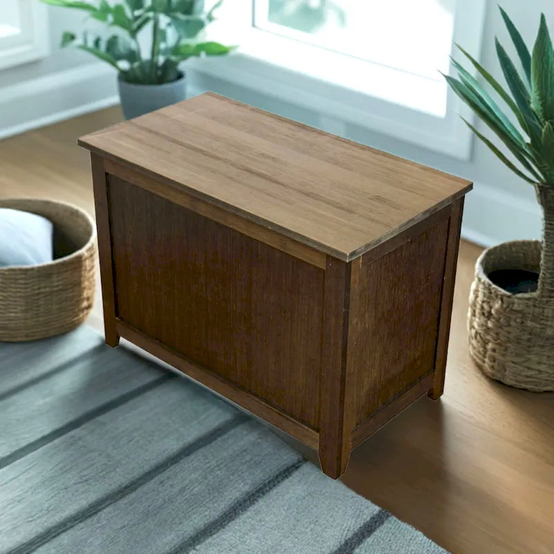 Banc de rangement en bambou massif