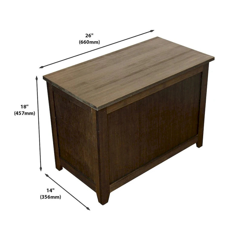 Banc de rangement en bambou massif
