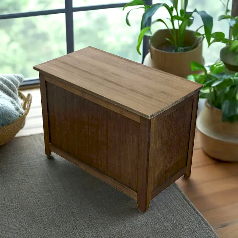 Banc de rangement en bambou massif