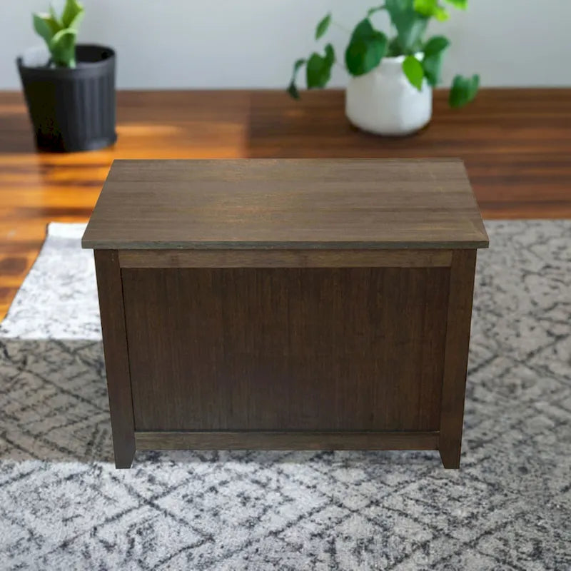 Banc de rangement en bambou massif