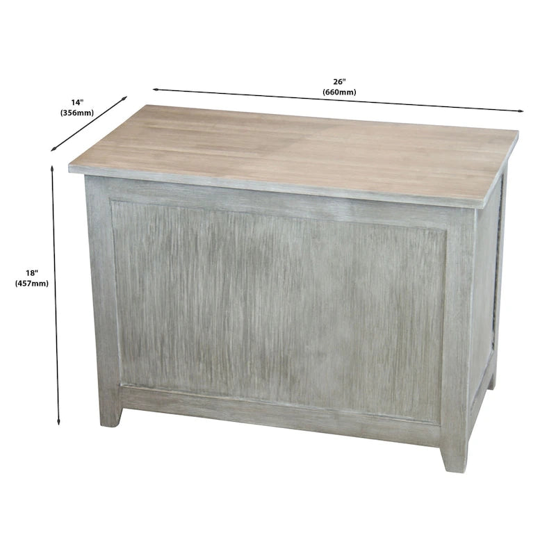 Banc de rangement en bambou massif