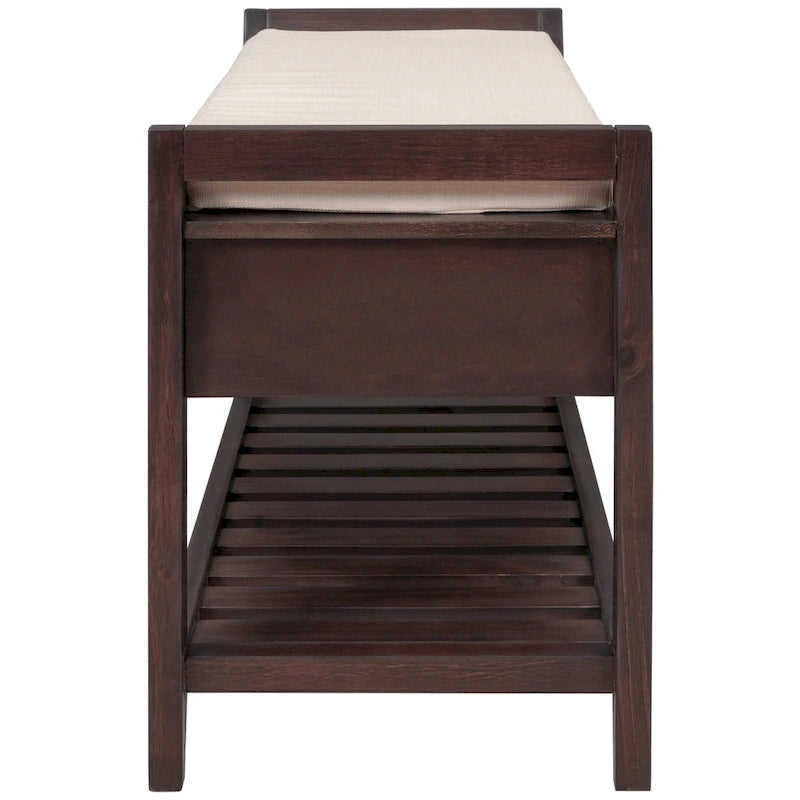 Étagère à chaussures multifonction avec assise rembourrée et tiroirs