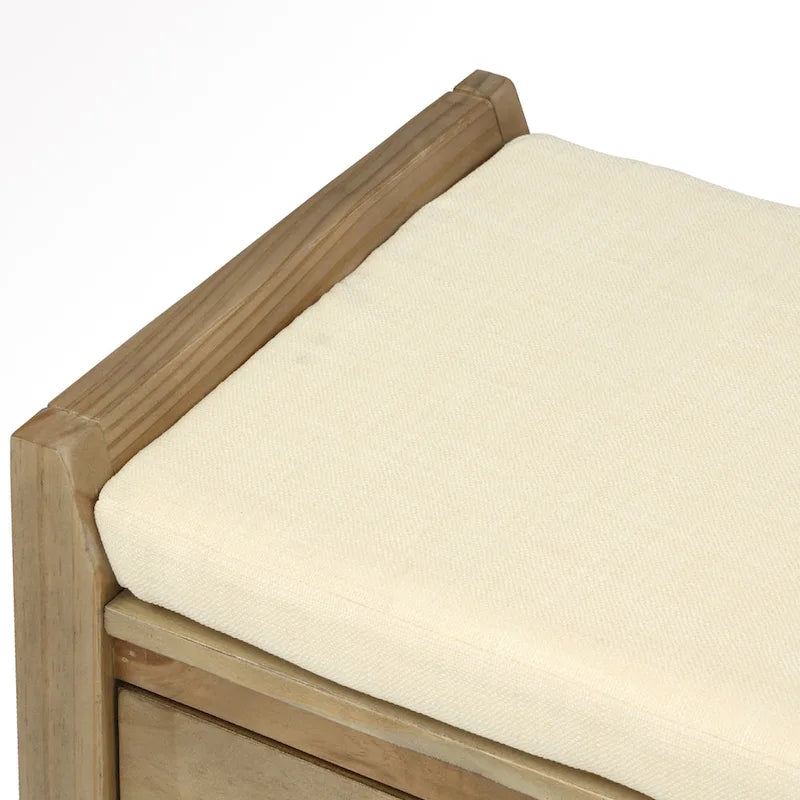 Meuble d'entrée 43" avec banc de rangement, étagère à chaussures, siège capitonné et tiroirs