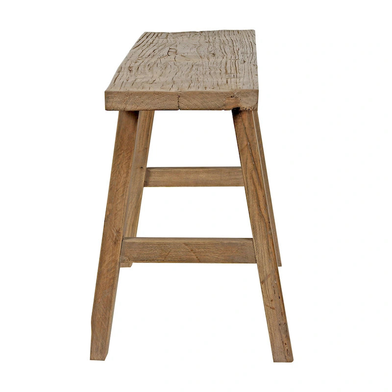 Banc Elmwood de 43 po de long, 10 po de large, Bois naturel - 9'6 x 12'11
