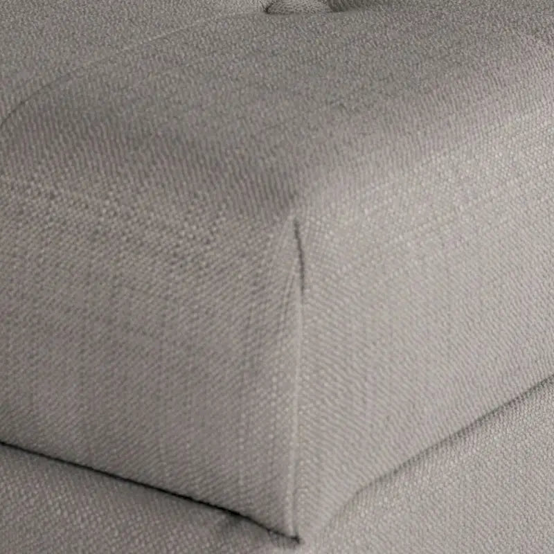 Banc de rangement gris capitonné