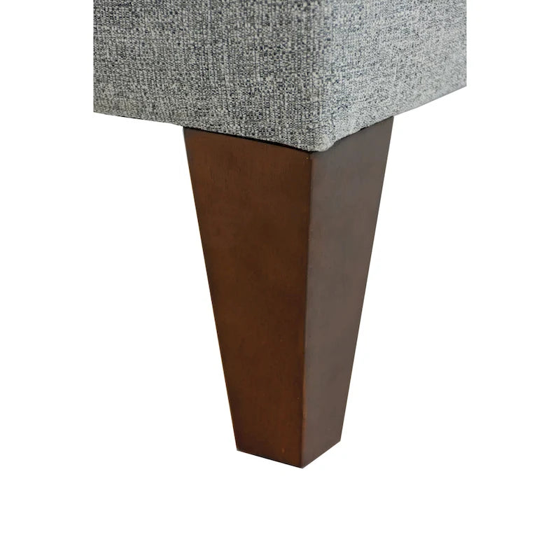Banc de rangement capitonné en tissu/bois