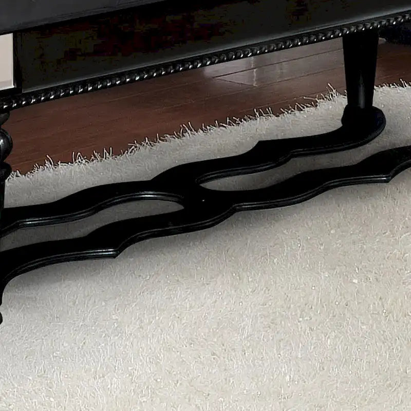 Banc d'appoint capitonné en tissu traditionnel