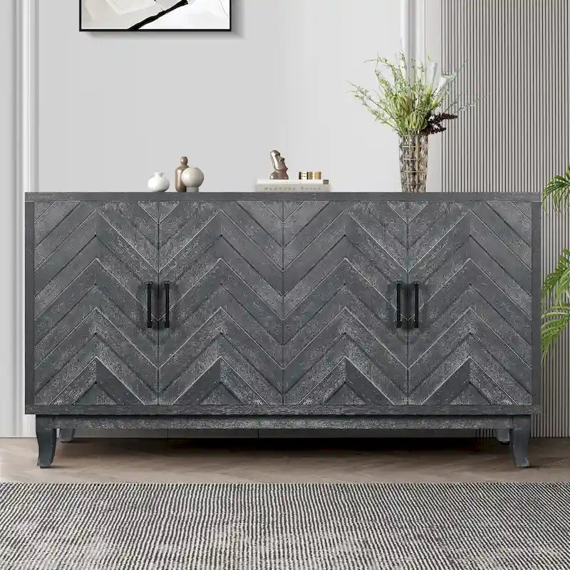 Buffet vitrine de style vintage plus robuste