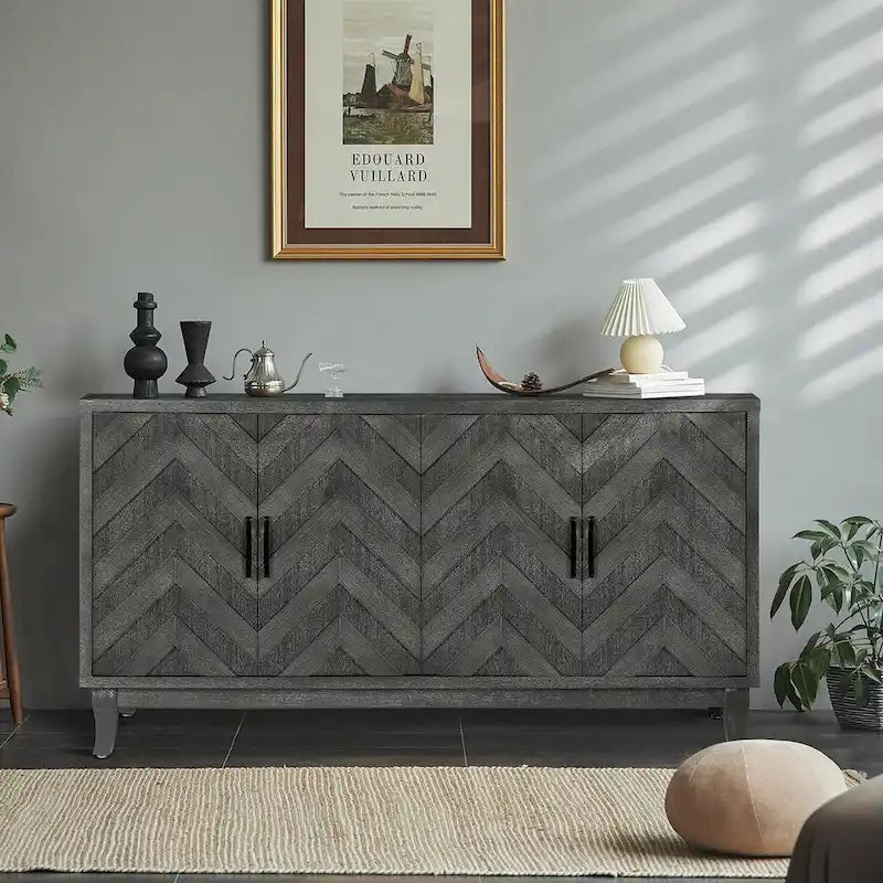 Buffet vitrine de style vintage plus robuste