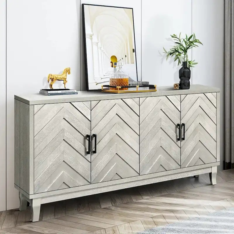Buffet vitrine de style vintage plus robuste