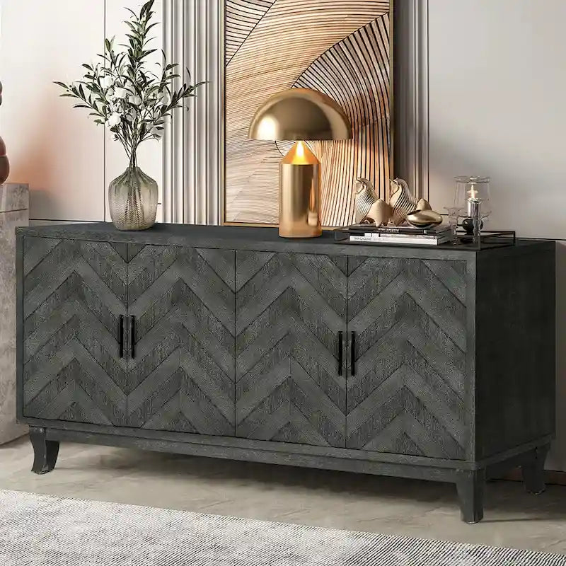 Buffet vitrine de style vintage plus robuste