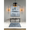 Verga 50W Black Iron, Grey Faux Hair & Leather Patch Bench - 50 x 14 x 22