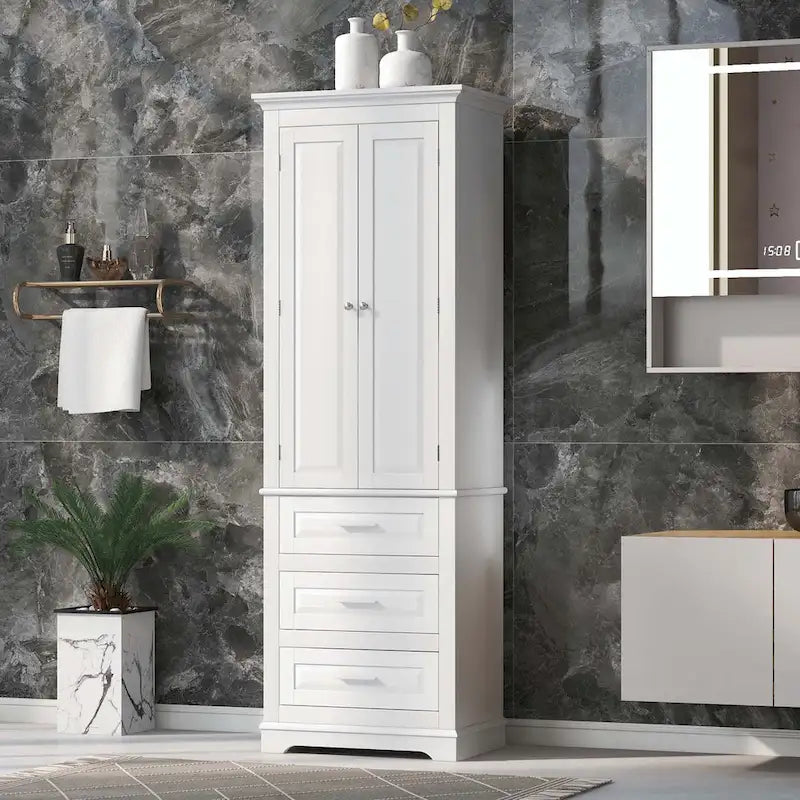 Meuble haut de salle de bain avec trois tiroirs