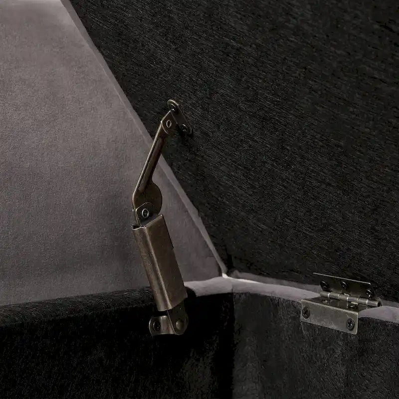 Banc de rangement en velours de 130,8 cm