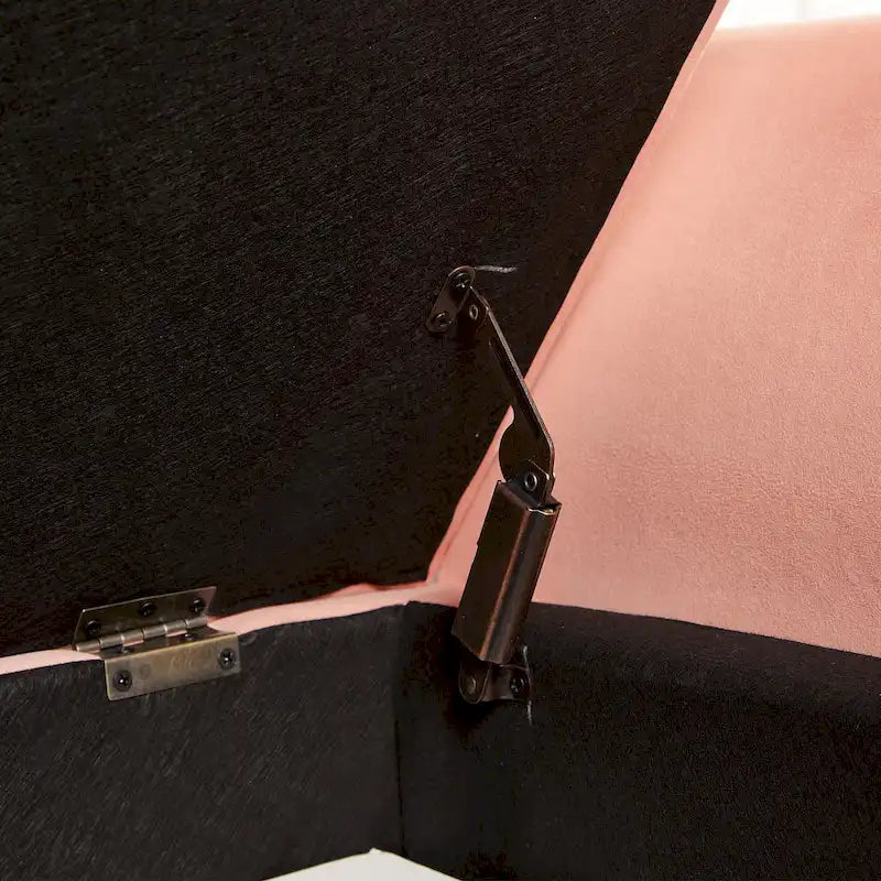 Banc de rangement en velours de 130,8 cm