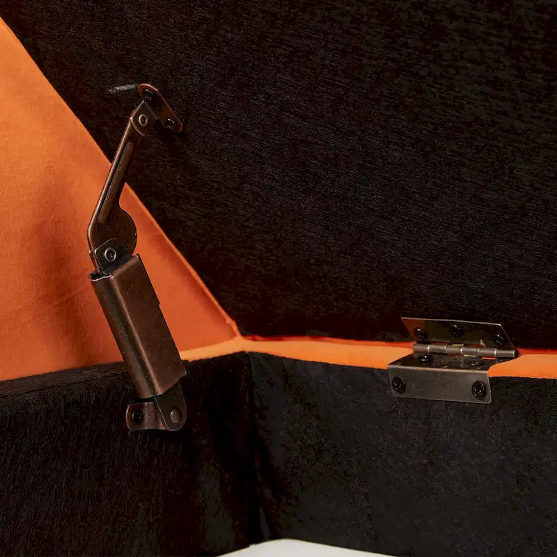 Banc de rangement en velours de 130,8 cm