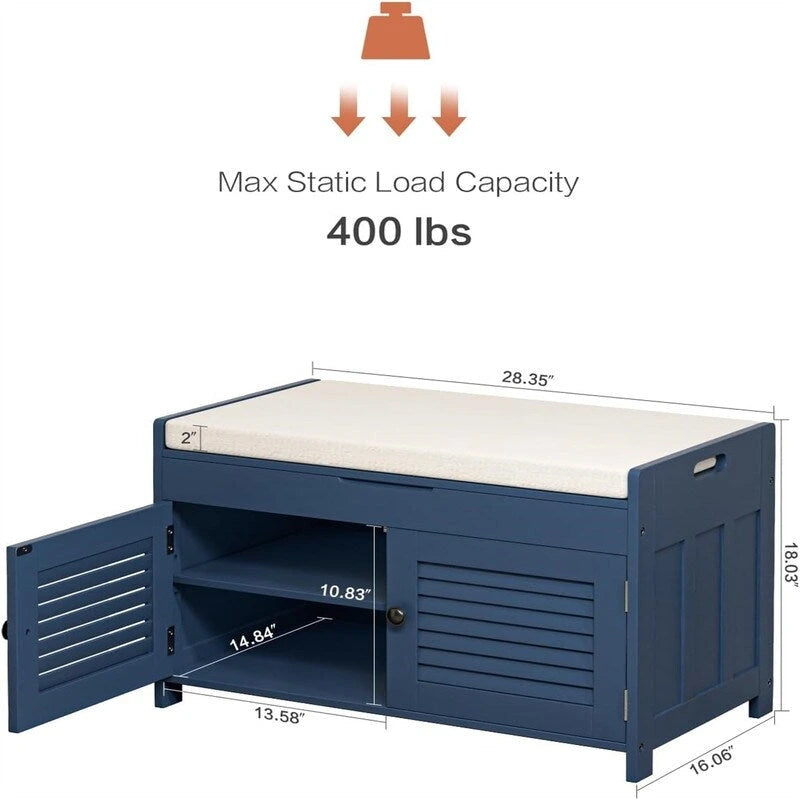 Banc de rangement pour chaussures - 40,5P x 72L x 45,4H