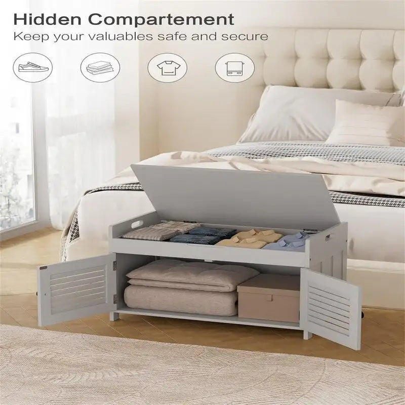 Banc de rangement pour chaussures - 40,5P x 72L x 45,4H