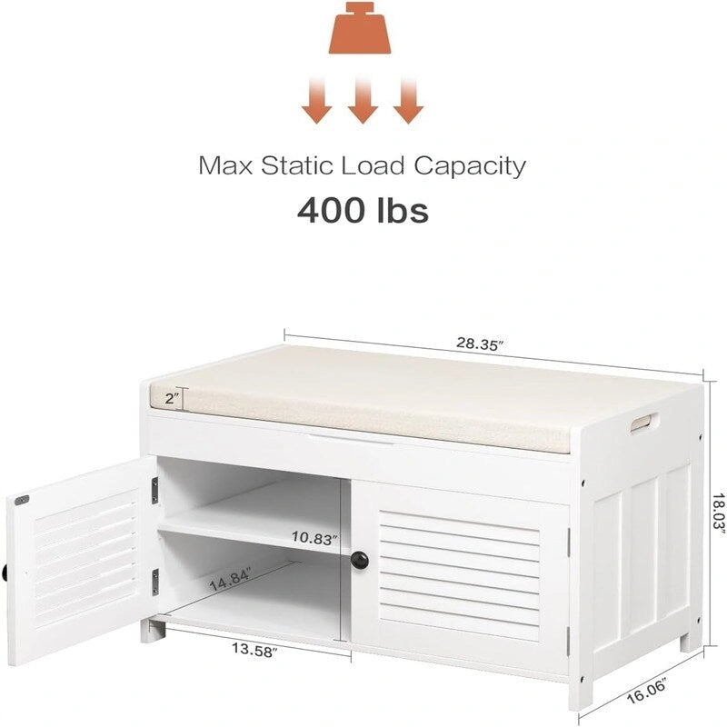 Banc de rangement pour chaussures - 40,5P x 72L x 45,4H