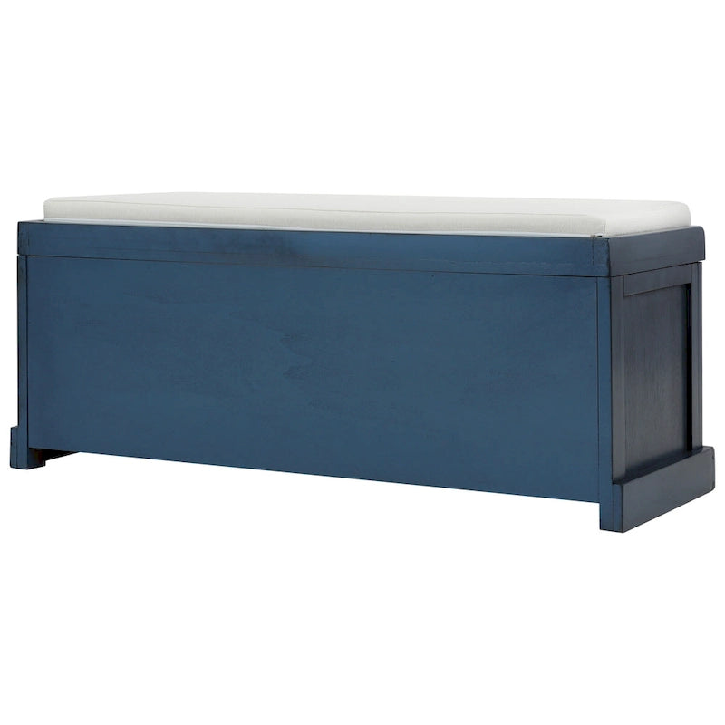 Banc d'entrée avec 3 paniers en rotin amovibles