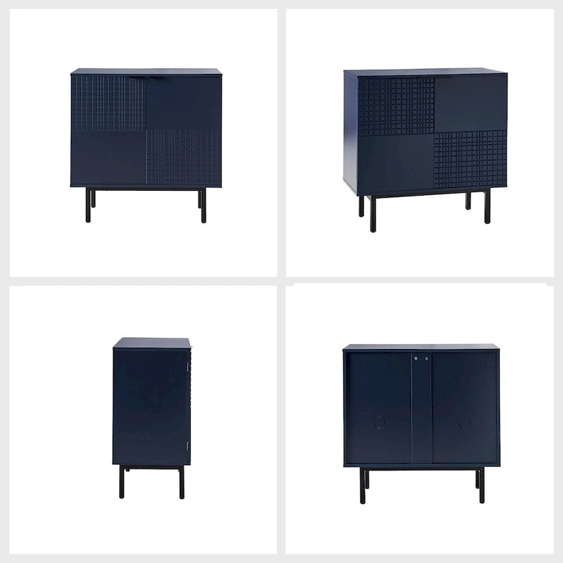Meuble d'appoint haut à 2 portes de 30 po avec pieds en métal