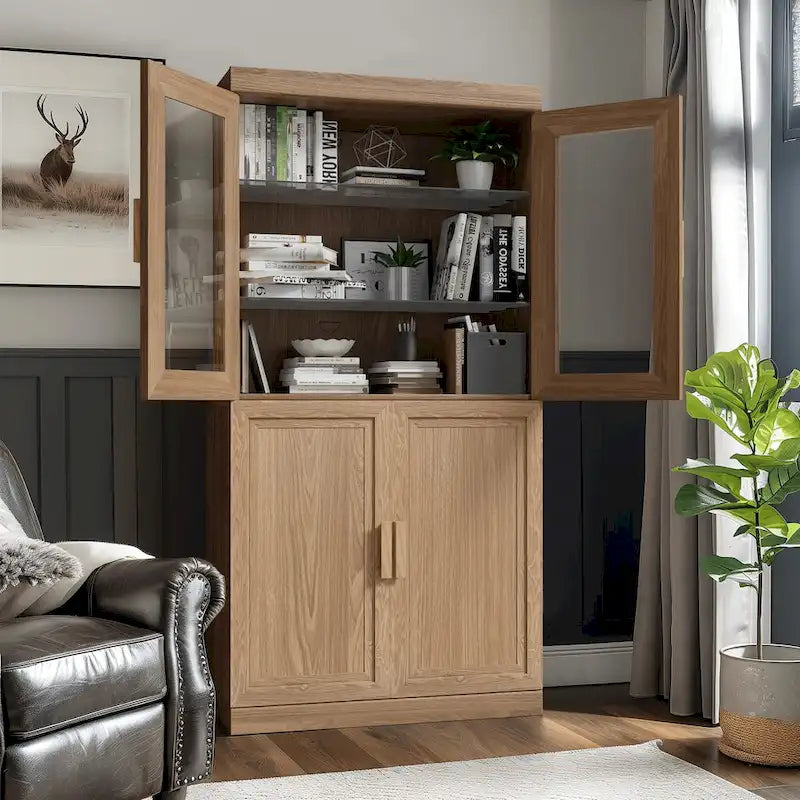 Armoire de rangement à deux portes et étagères 31